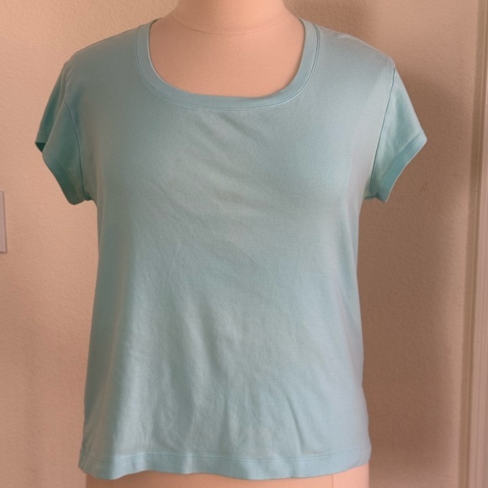 Chico's Light Blue Short Sleeve Top size 16 (Chico’s size 3)